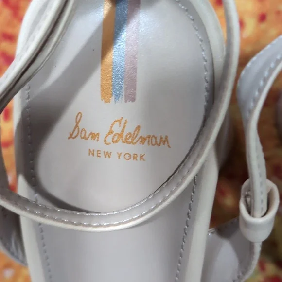 Sam Edelman Cream Strappy Heels - Picture 2 of 5